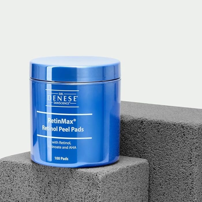 Dr. Denese SkinScience RetinMax PM Retinol Peel Pads (100 Count) with Retinoate, Glycolic Acid & Vitamin C – Overnight Resurfacing for Smoother Texture, Refined Pores, Brighter & Youthful-Looking Skin - Image 4