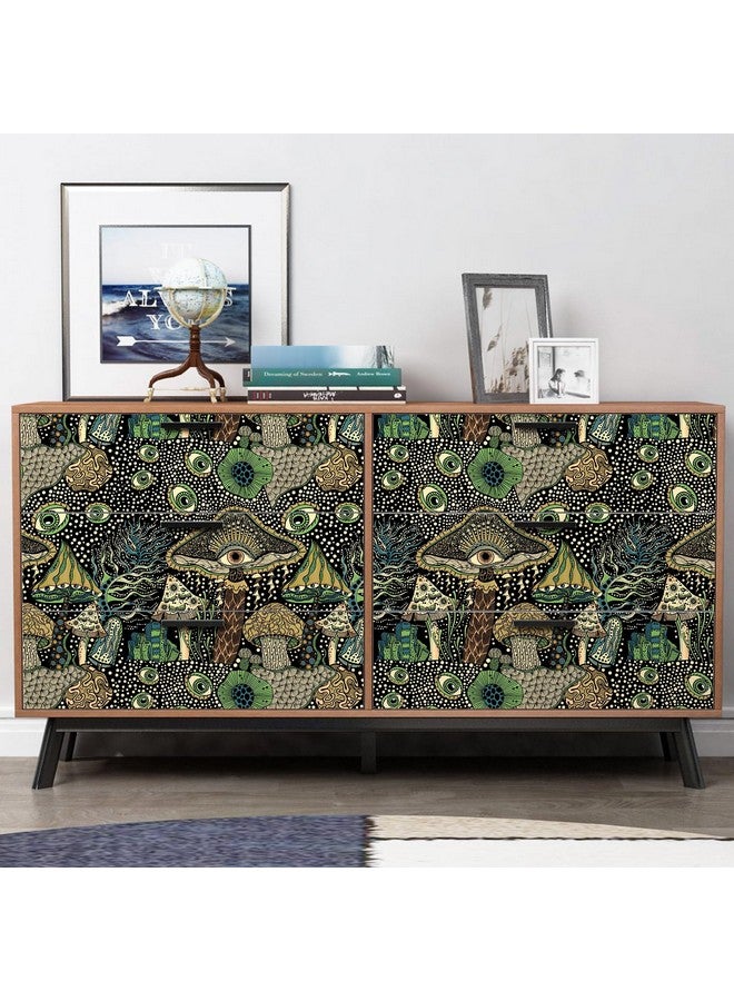 WENMER Peel And Stick Wallpaper Floral Wallpaper Boho Mushroom Wallpaper Mushroom Contact Paper Vinyl Self Adhesive Stick On Wallpaper For Bedroom Bathroom 17.7In X 6.6Ft - Image 5