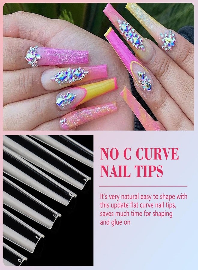 LIONVISON 3XL Coffin Nail Tips Professional, 504PCS Extra Long Tapered Square, 12 Sizes Straight Press On Gel Nails, Home DIY Salons - Image 3