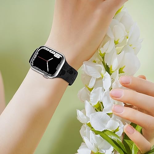 iWabcertoo 4 PACK Engraved Silicone Bands Compatible with Apple Watch Band 40mm 38mm 41mm 42mm 44mm 45mm 46mm 49mm Women Breathable Soft Cute Sport Replacement Strap for iWatch SE Series 11 10 9 8 7 6 5 4 3 2 1 - Image 5