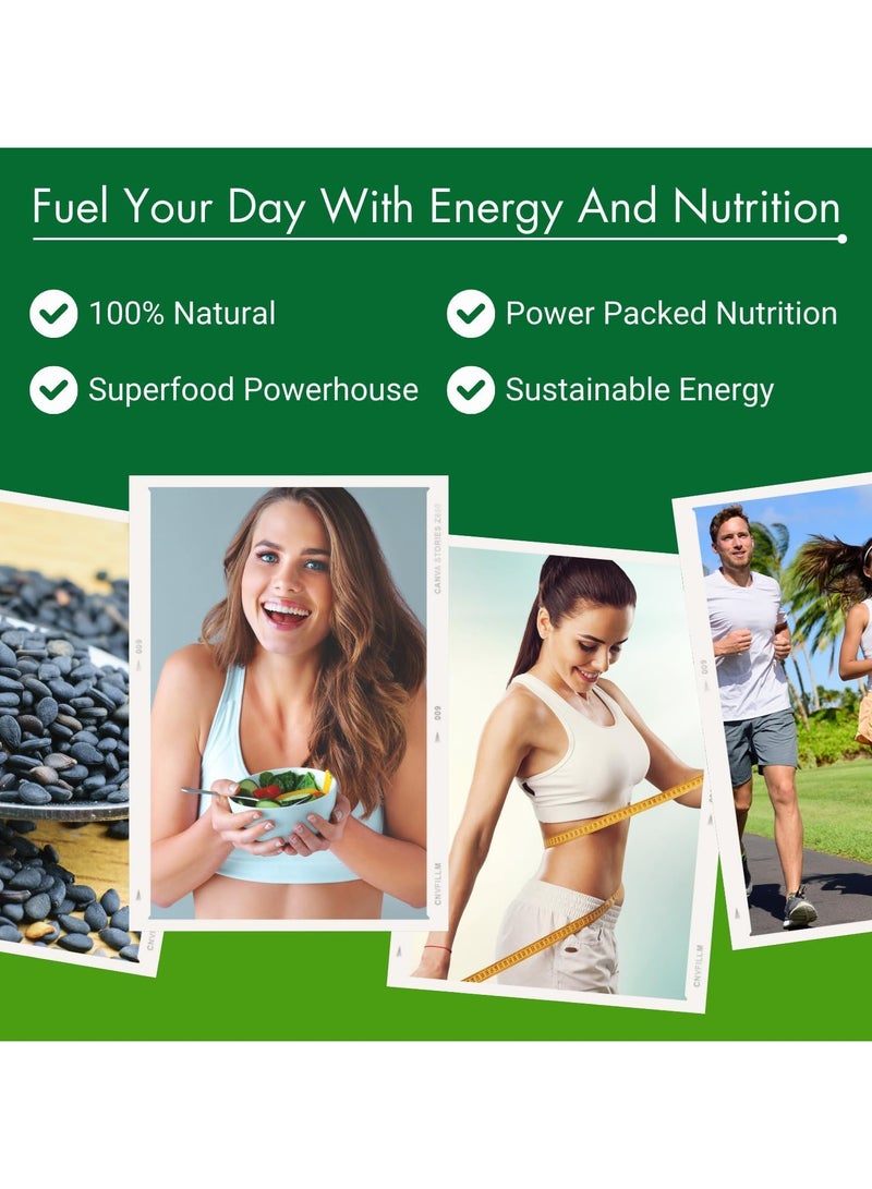 BLISS OF EARTH Chia, White Sesame & Black Sesame Seeds Combo for Eating, Plant-Based Seeds for Smoothies, Deserts, Salads & Baking, High Protein Superfood Seed Mix, Calcium & Omega-3 Rich – 200g Each - Image 4