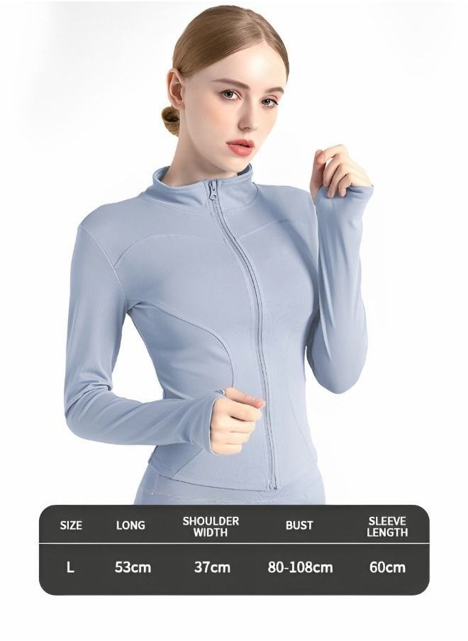 PYEBE - Women's Workout Jackets Lightweight Running Jacket Full Zip Track Tops Sportswear with Thumb Holes Long Sleeve Workout Yoga Jacket - Image 1