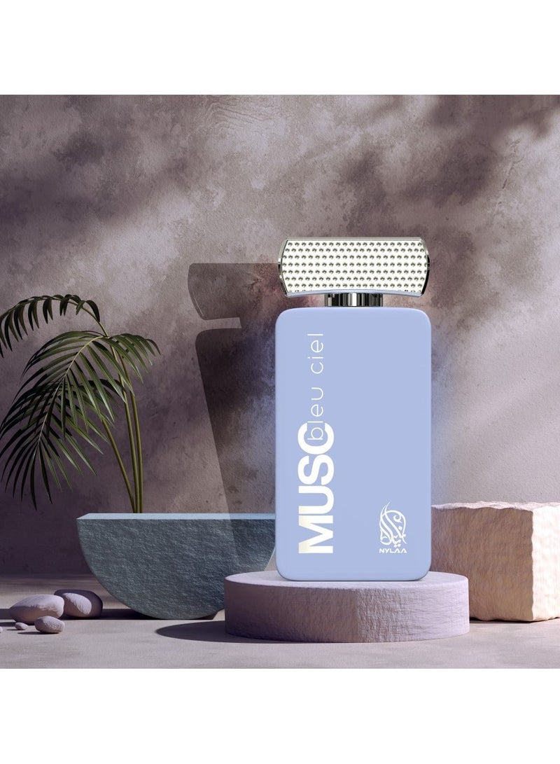 NYLAA Musc Bleu Ciel Eau De Parfum For Men - 100 ML - Image 3