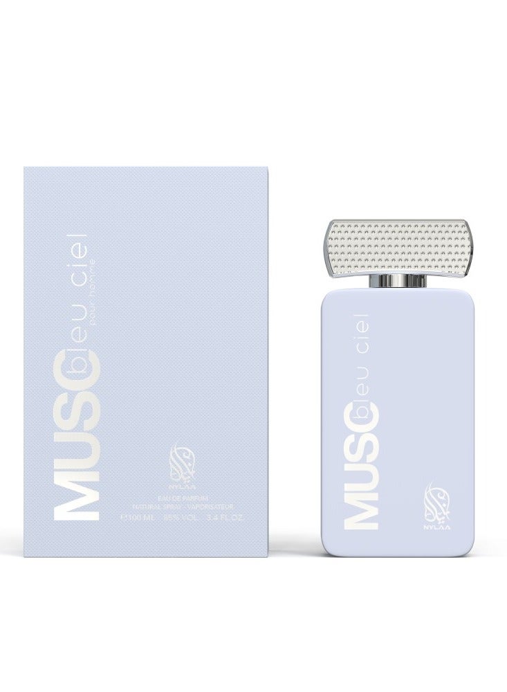 NYLAA Musc Bleu Ciel Eau De Parfum For Men - 100 ML - Image 1