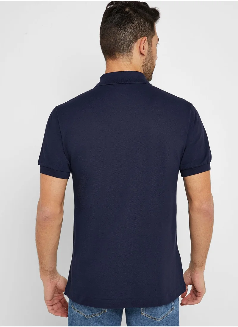 LACOSTE Chest Logo Short Sleeve Polo