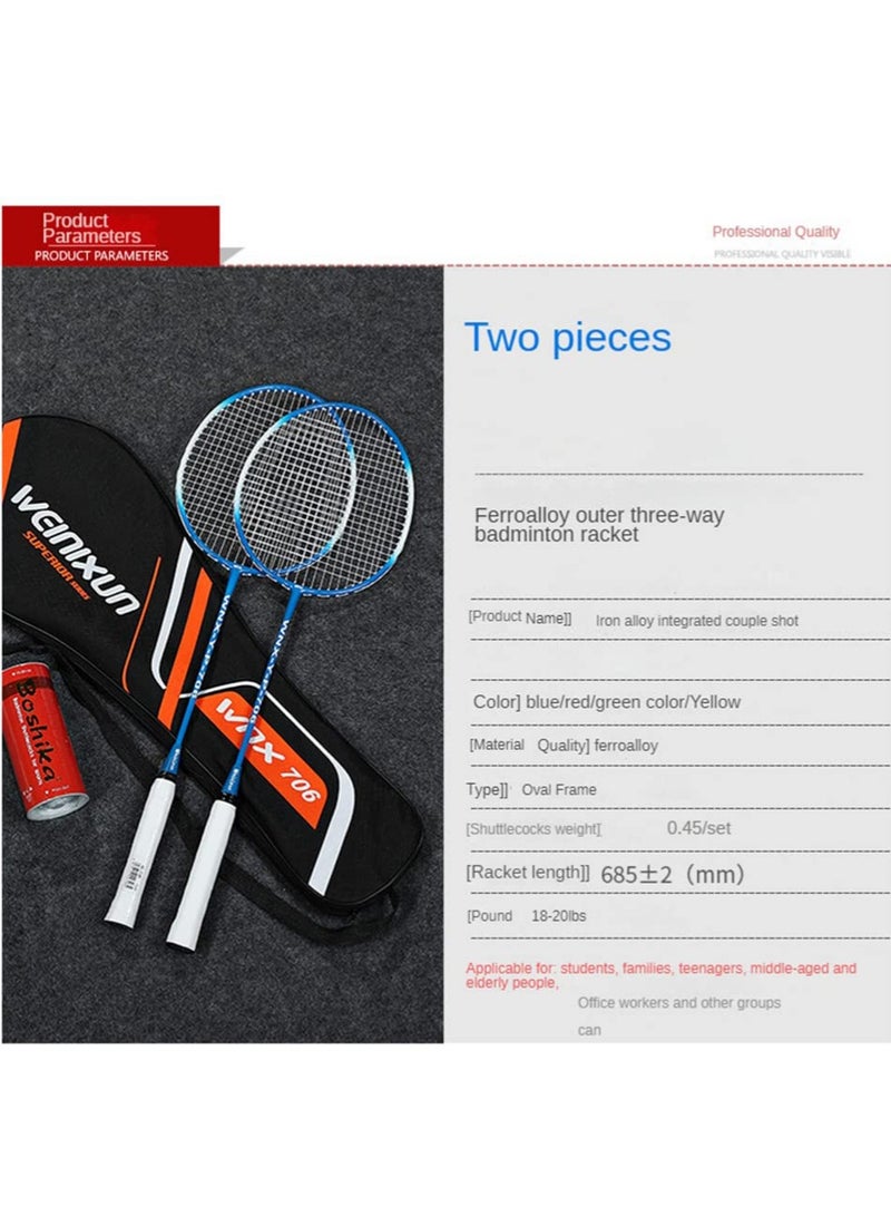 REGAIL Professional Double Badminton Racquet Set with Shuttlecocks and Carrying Bag - Image 5