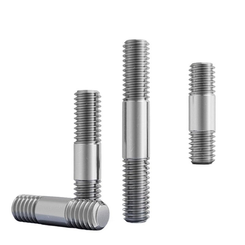 316 Stainless Steel Double Ended Threaded Rod M12 100mm 5pcs Durable Dual Head Thread Bar - Image 1