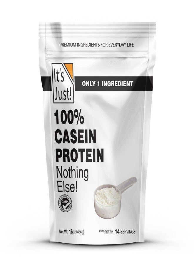 It's Just! - 100% Casein Protein Powder, Made in USA, One Ingredient, Slow Burning, Time Release (1 Pound (Pack of 1), Unflavored) - Image 1