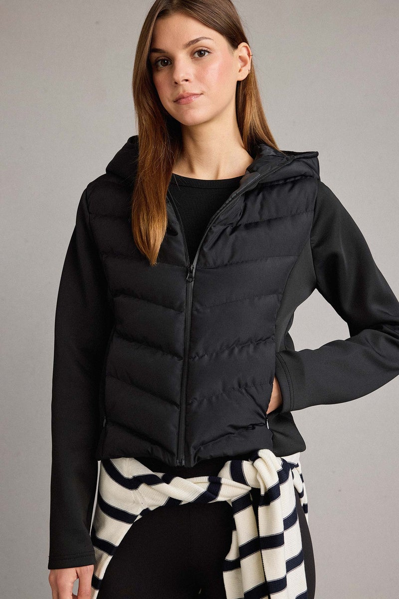 DeFacto Black Woman Windproof Regular Fit Puffer Jacket Casual - Image 1