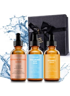+1HEROLABS Face Serum Set - Retinol Serum, Vitamin C Face Serum & Hyaluronic Acid Serum for Face - Anti Aging Serum Skin Care Set for Women - Serum for Firm, Wrinkle Smoothing 3x1oz  - Image 1