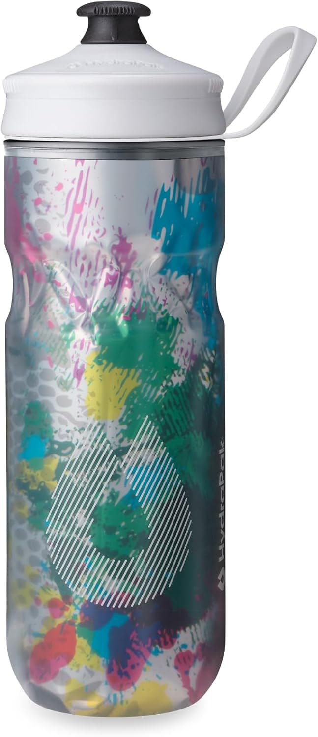 HydraPak  Polar Bottle  Polar Sport Insulated Water Bottle  BPAFree Sport  Bike Squeeze Bottle with Handle Splash Multi 600ml  20oz - Image 1