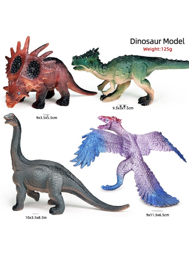 NIBEMINENT 9-10cm Plastic Solid Realistic Mini Dinosaur Model Set