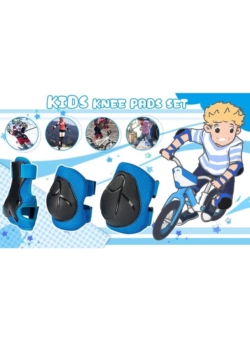 Sport Protective Gear Set for Kids 6 Piece Protective Wrist Knee Elbow Pad Protective Skateboarding Cycling Scooter (3m-10Y,Black) - Image 4