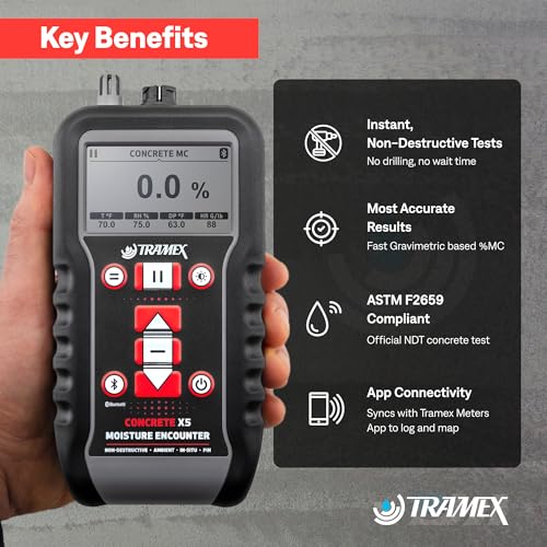 Tramex Concrete Moisture Encounter CME5 | Meter for Measuring Moisture Content in Concrete Floor, Slabs & Screeds - Image 3