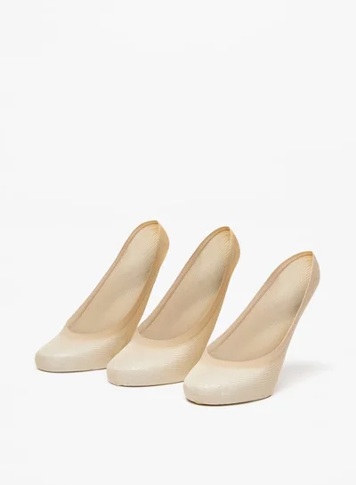 Celeste Women's Textured No Show Socks - Set of 3