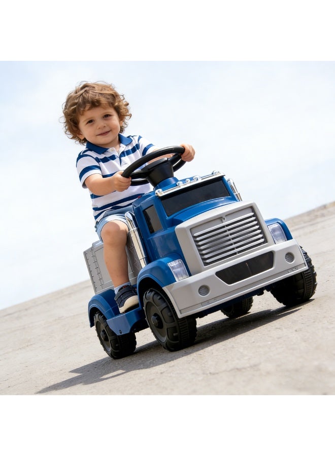 NEWLAN Kids Ride On Truck with Rear Storage Box, Forward/Reverse Control, Built-in Music & LED Headlights, Indoor & Outdoor Use. 66.5*46*37cm - Image 1
