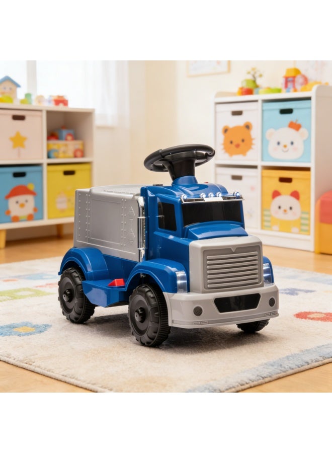 NEWLAN Kids Ride On Truck with Rear Storage Box, Forward/Reverse Control, Built-in Music & LED Headlights, Indoor & Outdoor Use. 66.5*46*37cm - Image 5