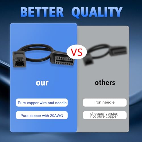 PARANNIC OBD1 to OBD2 Adapter Cable for Honda Vehicles OBD2 16Pin to OBD1 3Pin OBDII Car Diagnostic Connector Compatible with OBD II Diagnostic Scanner (3Pin for Honda) - Image 2