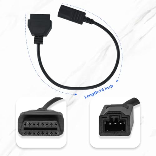 PARANNIC OBD1 to OBD2 Adapter Cable for Honda Vehicles OBD2 16Pin to OBD1 3Pin OBDII Car Diagnostic Connector Compatible with OBD II Diagnostic Scanner (3Pin for Honda) - Image 4