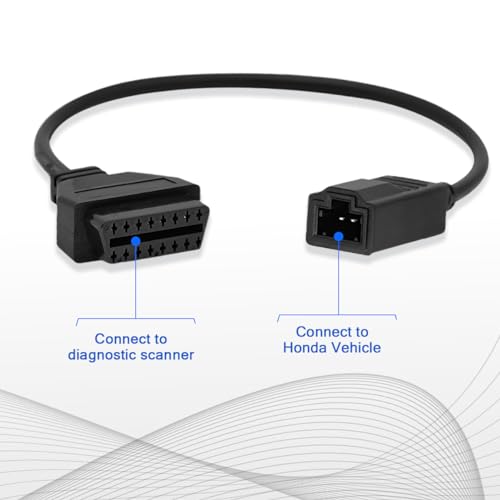 PARANNIC OBD1 to OBD2 Adapter Cable for Honda Vehicles OBD2 16Pin to OBD1 3Pin OBDII Car Diagnostic Connector Compatible with OBD II Diagnostic Scanner (3Pin for Honda) - Image 5