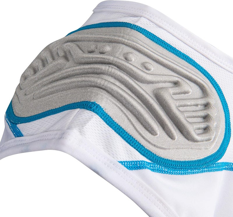 CHAMPRO Youth Bull Rush Football Compression Shirt with Integrated Cushion System , White, Grey, Large - Image 4