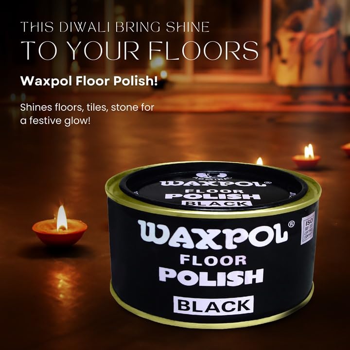 Waxpol Floor Polish Black 400 g Long-Lasting High Shine for Cement Floors, Tiles, Vinyl & Hard Surfaces - Image 3