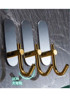 Zalcoon Golden Cloth Hook for bathroom, kitchen, (Black) Towel robe Hook, Stainless Steel, With Marble Oval Plate Heavy Duty Wall Mounted Robe Hooks, Bathroom Organizer (Pack of 4)  - Image 5