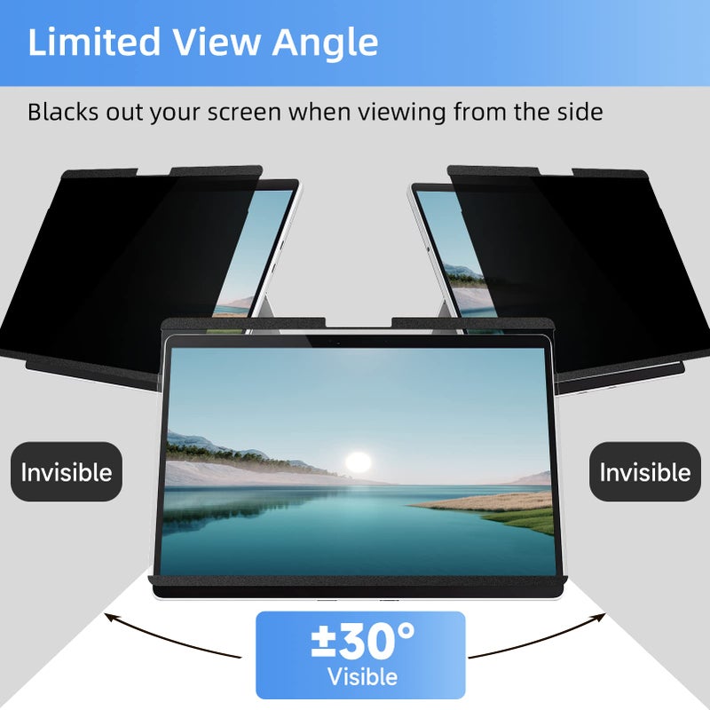 Mamol Magnetic Privacy Screen for 12.3 inch Surface Pro 7 Plus/7/6/5/4/3, Removable Anti Glare Blue Light Filter, Anti-Spy Screen Protector for Microsoft Surface Pro 7+, Pro 7, Pro 6, Pro 5, Pro 4/3 - Image 3