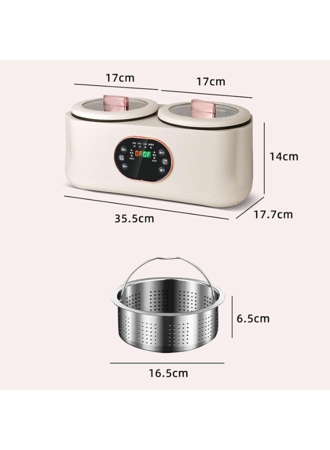 Denx DOUBLE POT RICE COOKER 1L+1L, Smart Multi Function Kitchen Appliance with Non Stick Double Bowl, Fast Heating, Automatic Keep Warm, Easy Clean, Portable Design for Rice, Soup, Stew, DX3901 - Image 5