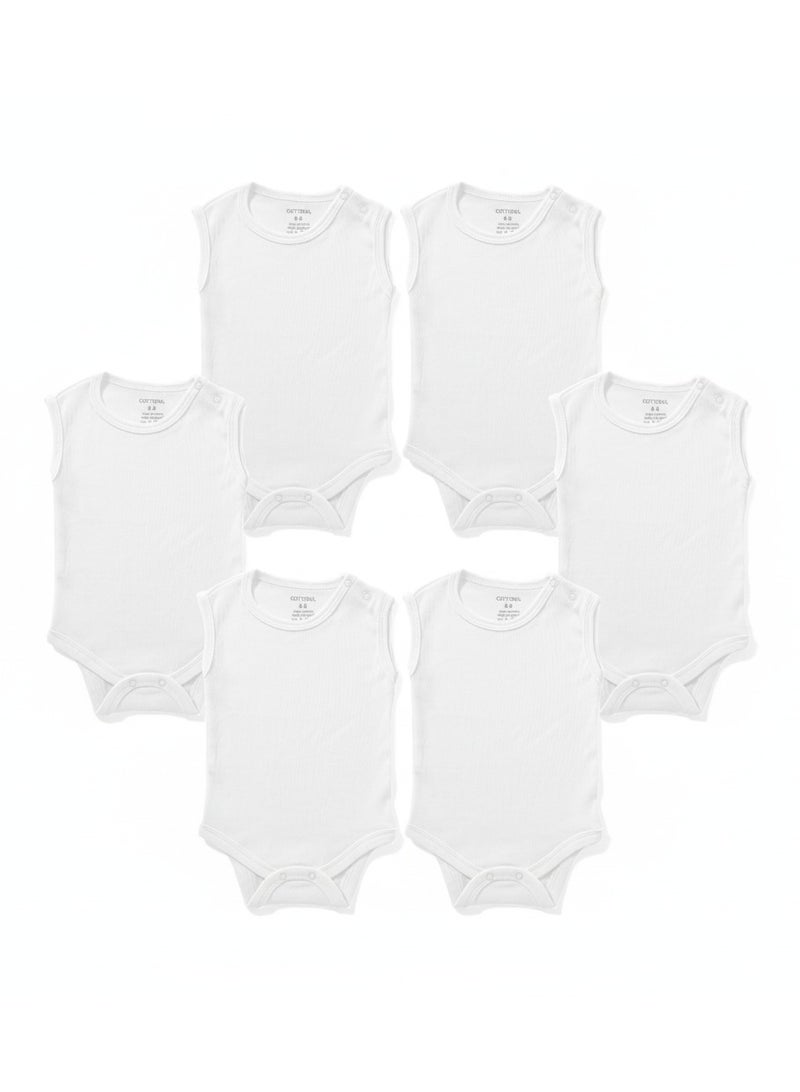 كوتونيل قطونيل باك يحتوي علي 6 قطع سالوبت كت ابيض قطن 100% للبيبي - Image 1