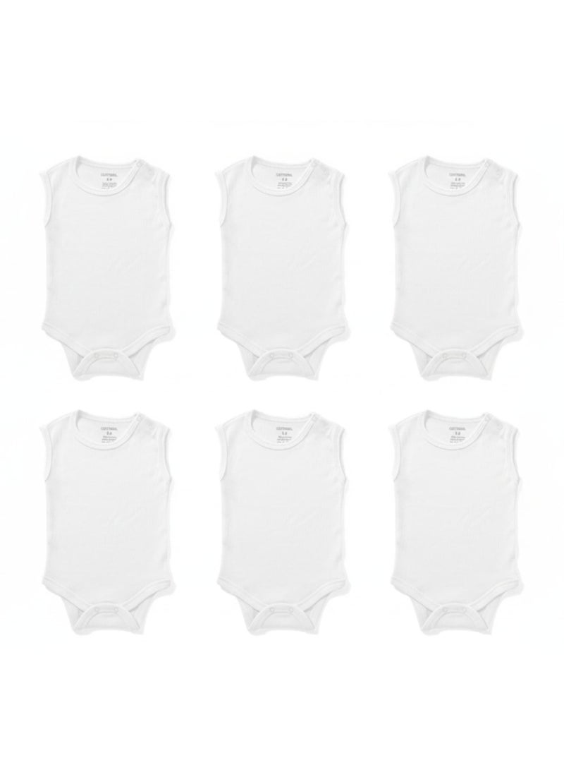 كوتونيل قطونيل باك يحتوي علي 6 قطع سالوبت كت ابيض قطن 100% للبيبي - Image 2