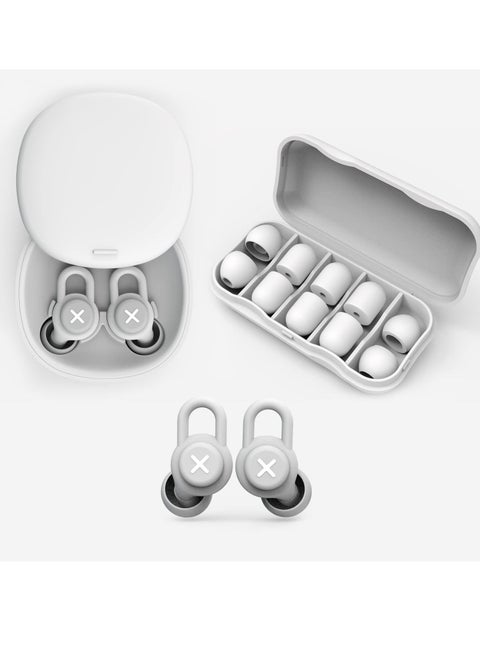 Sleep Noise-Cancelling Earplug Set, Reusable Anti-noise Sleep Silicone Earplugs to Learn Quiet and Noise-proof Hearing Protection for Concerts, Motorcycles, Work, and Noise Sensitivity (Gray)