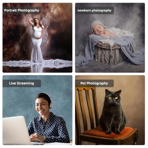 Kate 6.5ft(W) x10ft(H) Texture Photography Backdrops for Photographers Microfiber Seamless No Wrinkle Abstract Black Grey Photo Backdrop Portrait Background - Image 5