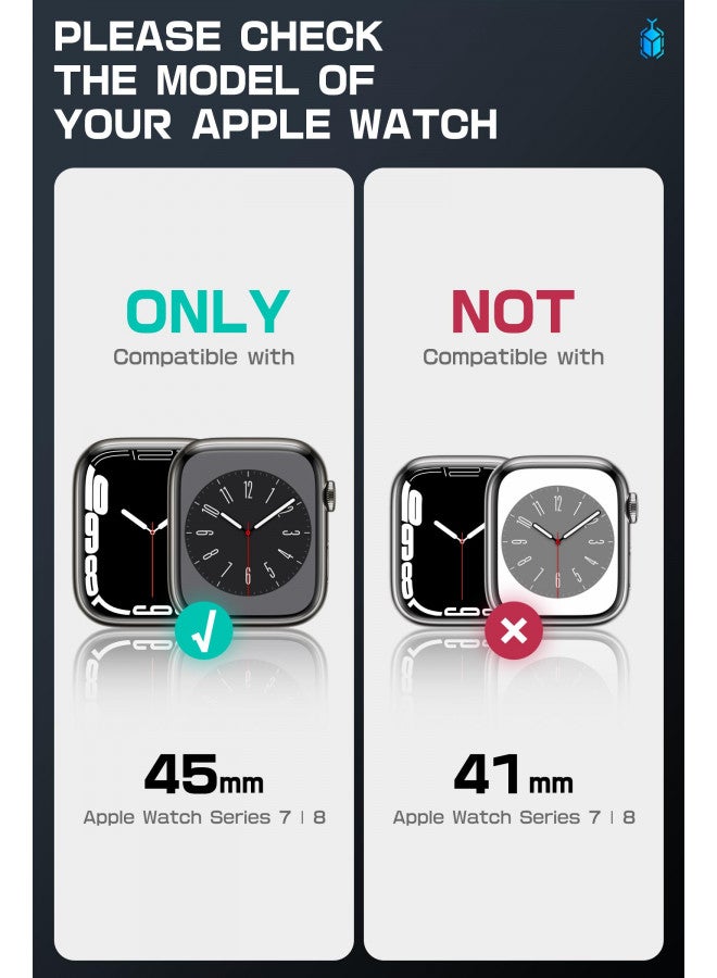 SUPCASE for Apple Watch Series 9 45mm Band with Case (Unicorn Beetle Pro), [Built-in Tempered Glass Screen Protector] Rugged Protective Men Cover with Adjustable Strap Band for iWatch 9/8/7, Guldan - Image 1