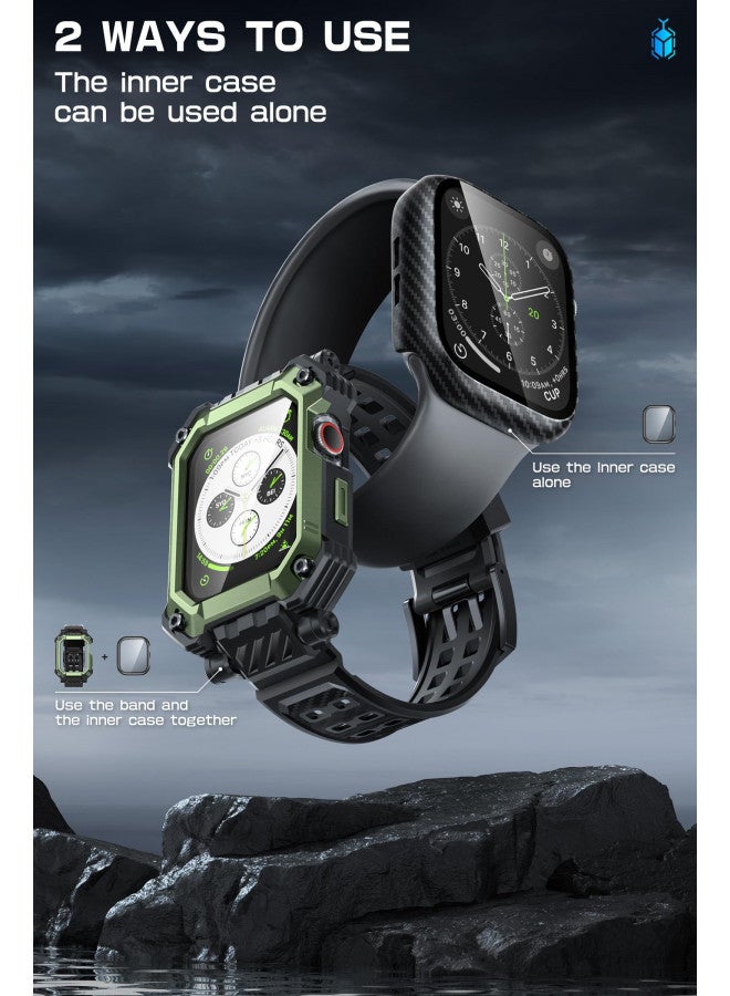 SUPCASE for Apple Watch Series 9 45mm Band with Case (Unicorn Beetle Pro), [Built-in Tempered Glass Screen Protector] Rugged Protective Men Cover with Adjustable Strap Band for iWatch 9/8/7, Guldan - Image 3