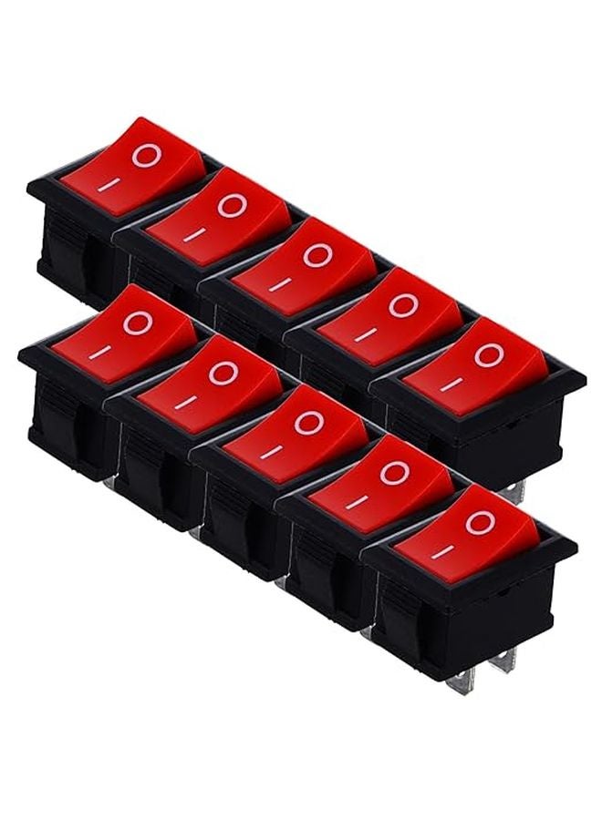 Red Rocker Switch 10pcs Compact Design Secure Connection For Yacht Projects 2 40X2 32X1 50CM - Image 1