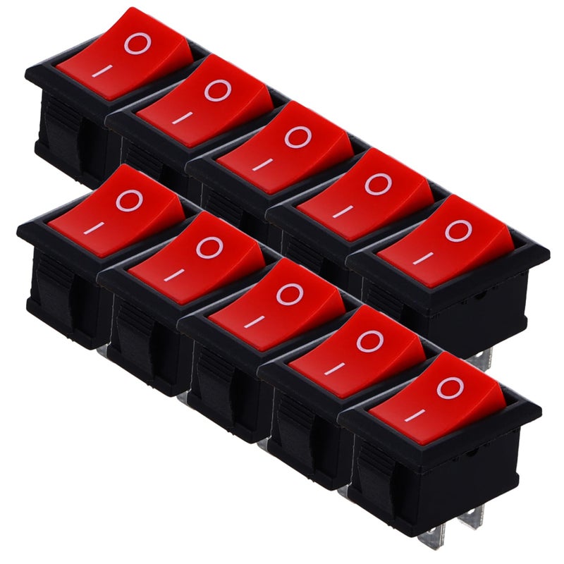Red Rocker Switch 10pcs Compact Design Secure Connection For Yacht Projects 2 40X2 32X1 50CM - Image 2