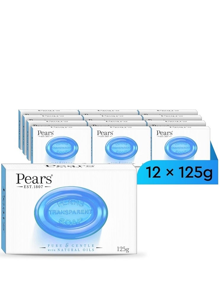 بيرز صابونة بيرز بيور آند جنتل بخلاصة النعناع 125 جم – أزرق (12 قطعة)