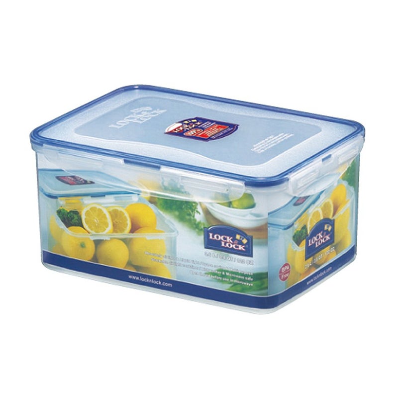 LOCK & LOCK LocknLock Rectangular Tall Food Storage Container 3.6L (3600ml) - Airtight Leak Proof with Drain Tray - BPA Free, Microwave & Dishwasher Safe - Image 1