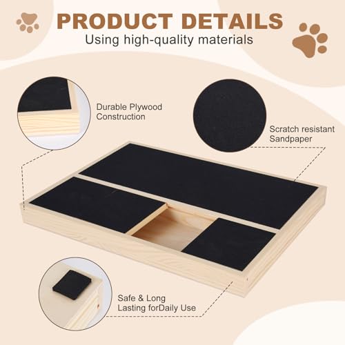 Anicuta Dog Nail Scratch Board,Dog Nail Scratch Pad with Treat Box,Pet Nail File Toy Can Trim Pet Nails Naturally, Use A Special Scratching Board for Large Dogs - Image 3