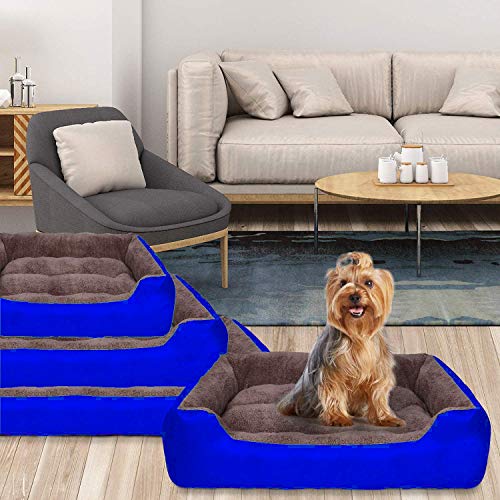 KOZI PET Dog Beds for Dog & Cats, Rectangle Pet Bed Thickened Enough with Soft Coral Fleece and,Durable Dog Sofa Pet Bed - Image 4