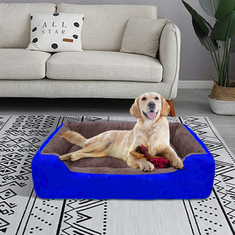KOZI PET Dog Beds for Dog & Cats, Rectangle Pet Bed Thickened Enough with Soft Coral Fleece and,Durable Dog Sofa Pet Bed - Image 5