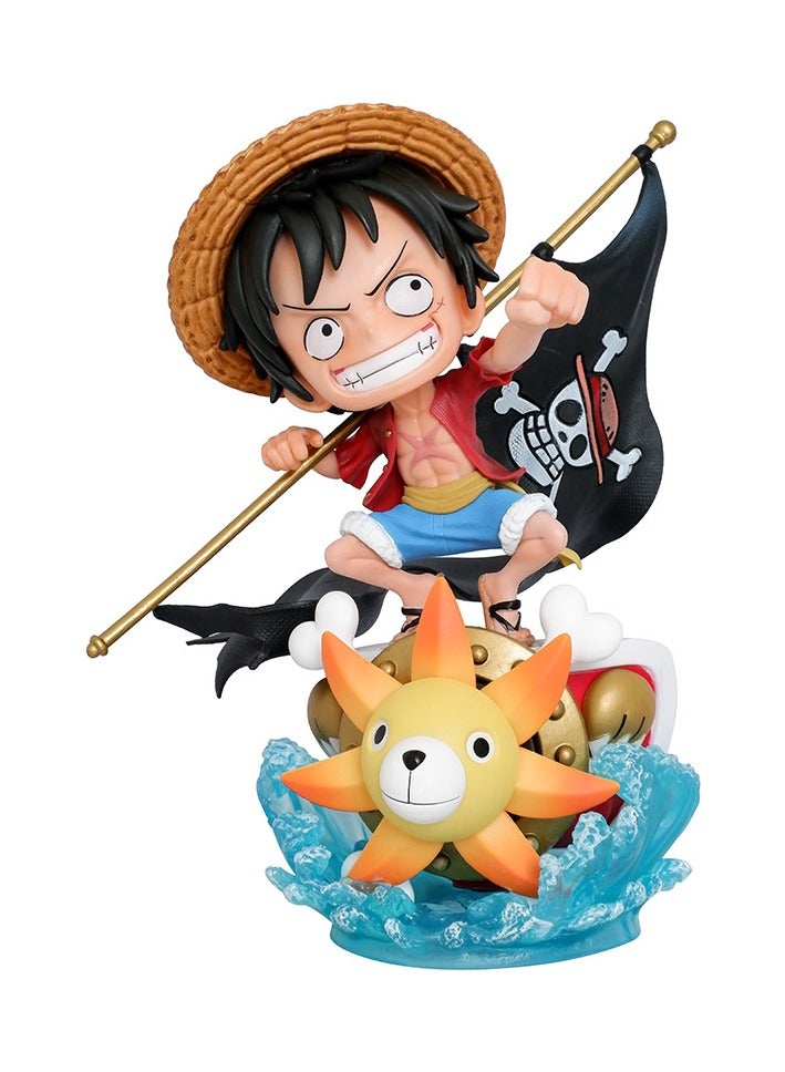 General Flag Carrying Straw Hat Luffy One Piece Scene Straw Hat Group Anime Gift Figure GK Model Ornament Statue  - Image 1