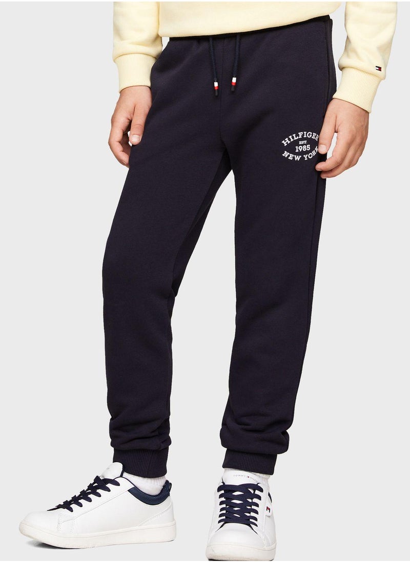 TOMMY HILFIGER - Kids Drawstring Cuffed Sweatpants - Image 1