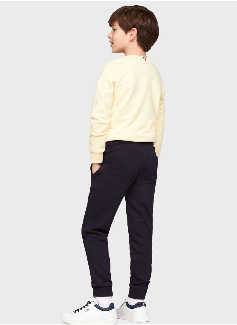TOMMY HILFIGER - Kids Drawstring Cuffed Sweatpants - Image 1