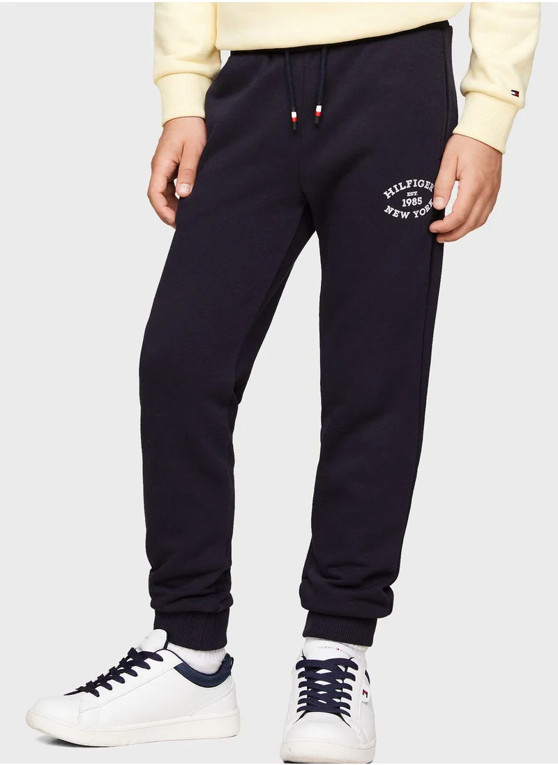 TOMMY HILFIGER Kids Drawstring Cuffed Sweatpants