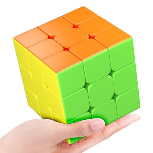 Vdealen Big Size 3x3x3 Stickerless Speed Cube 354inch Smooth Magic Cube for Educational Cube Teaching Large Puzzle Cube Birthday Party for Kids Teens Adults - Image 1