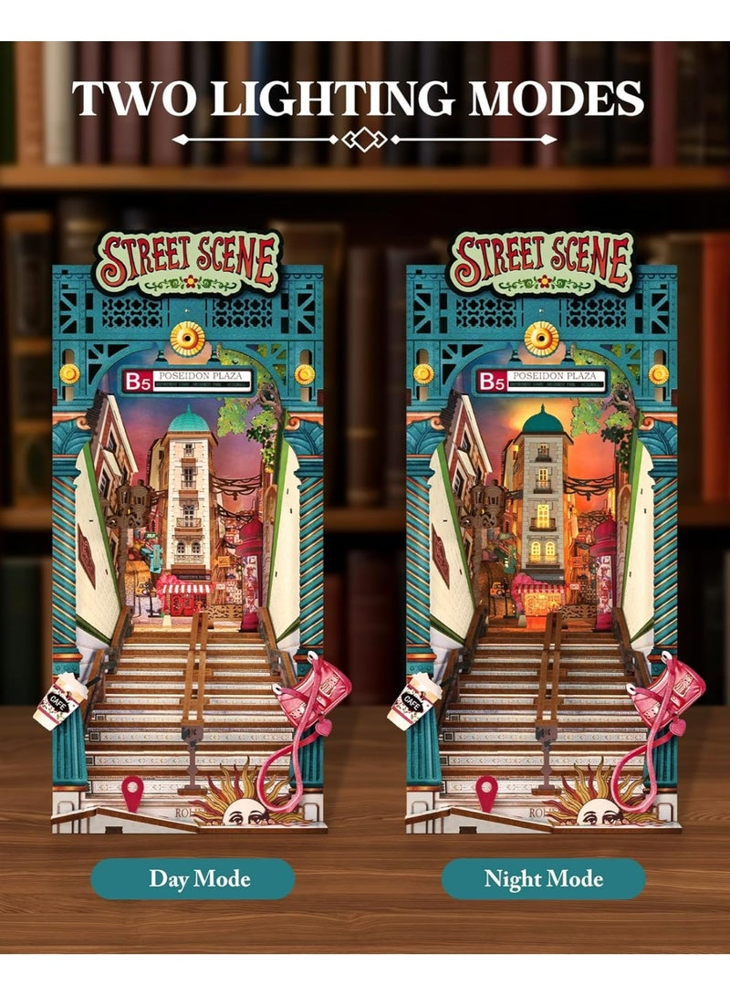 ROBOTIME Rolife Street Scene DIY Book Nook Shelf Insert TGB13 - Image 2