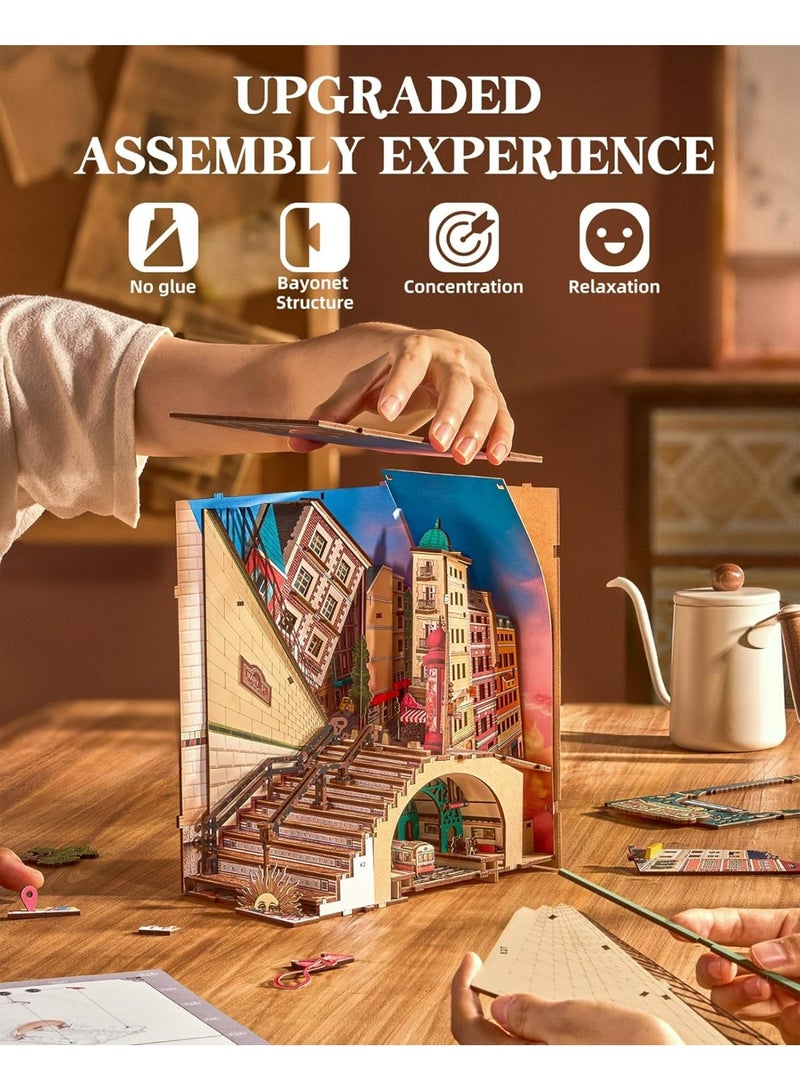 ROBOTIME Rolife Street Scene DIY Book Nook Shelf Insert TGB13 - Image 3