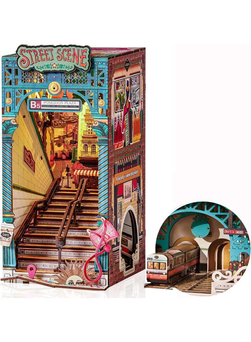 ROBOTIME Rolife Street Scene DIY Book Nook Shelf Insert TGB13 - Image 1